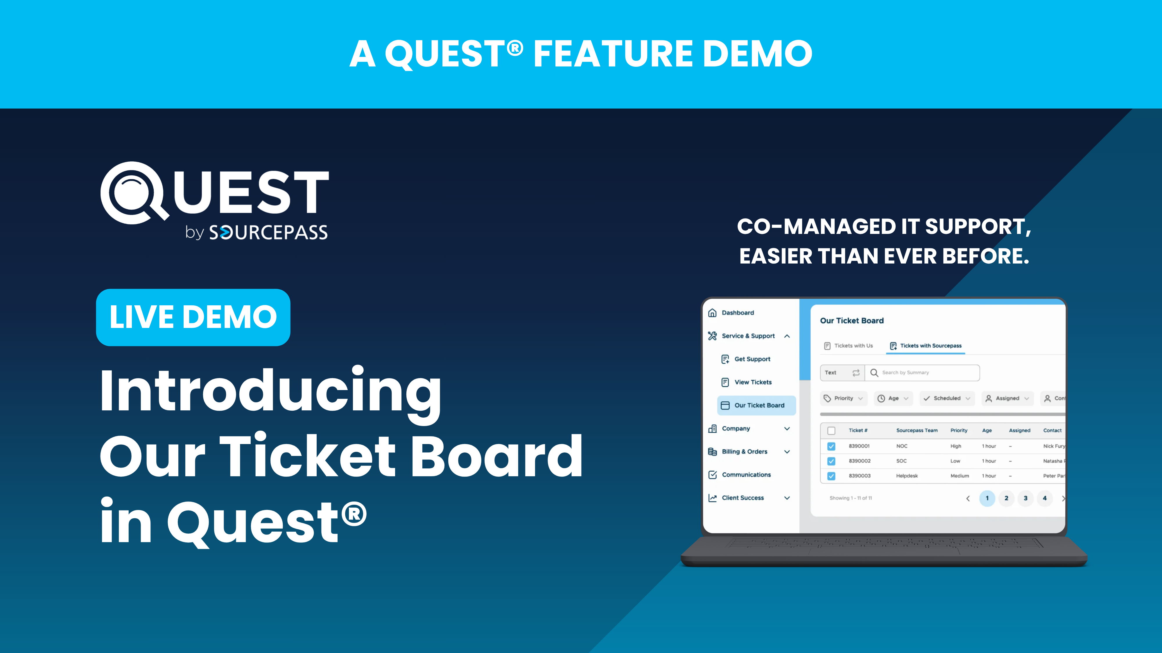 Quest® Our Ticket Board Demo